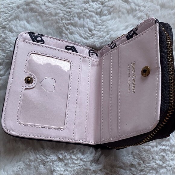 Juicy Couture Juicy Romance Coin Zip Around Wallet Natural Leopard NEW - Picture 8 of 11